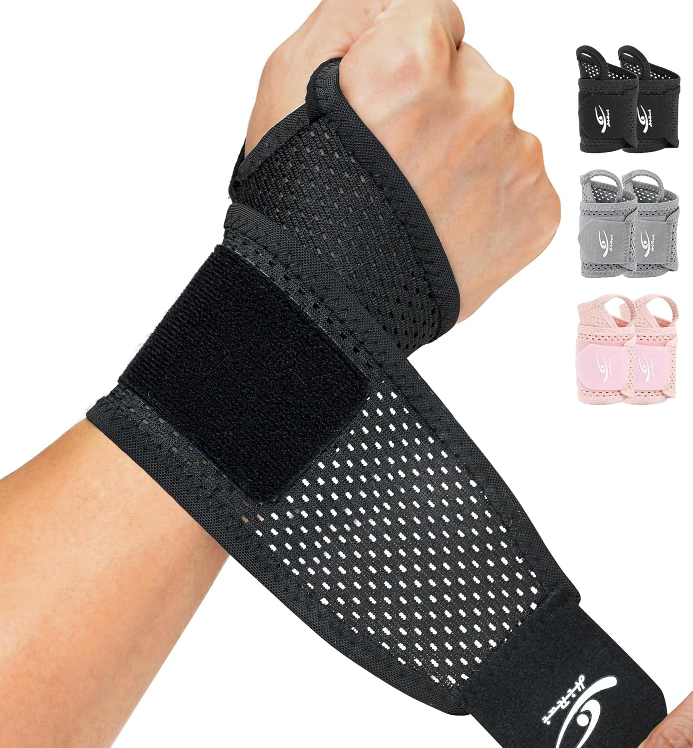 Wrist Wrap Support - 2-Pack Ultra-Thin Mesh Wrist Wraps -