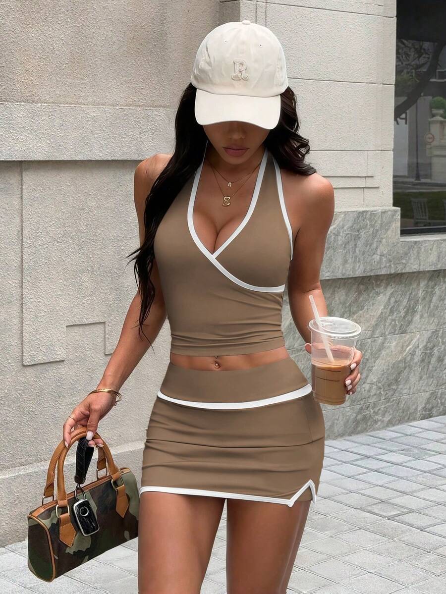 Womens Beige 2-Piece Sports Se - đánh giá và giá Crossfit Yoga