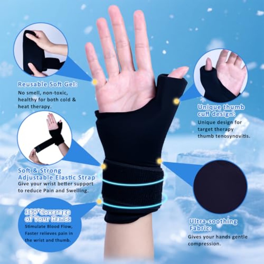 Wrist Ice Pack Wrap, Refreezab - đánh giá và giá Wrist Wrap Support