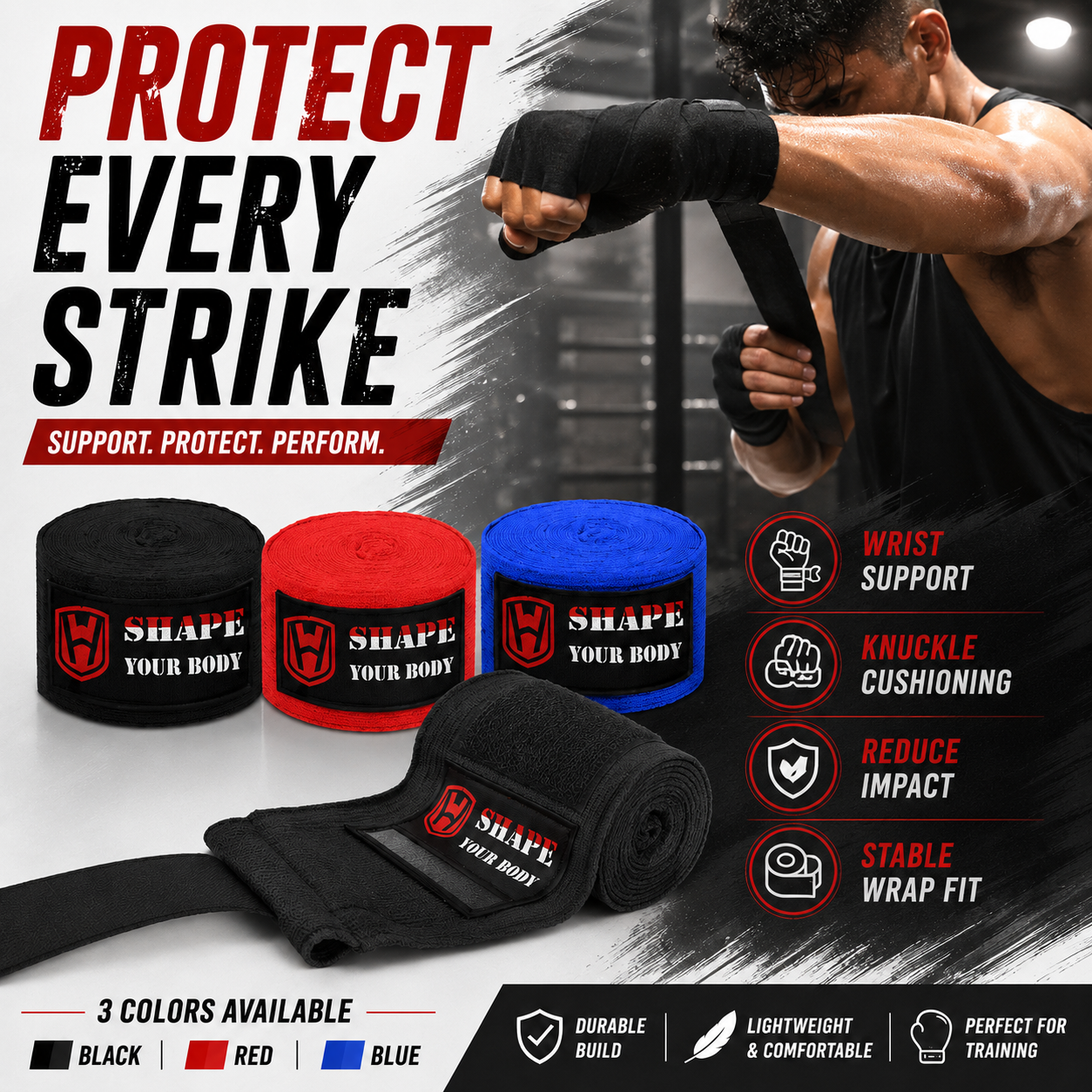 2PCS Boxing Hand Wraps 3M 5M B - đánh giá và giá Wrist Wrap Support